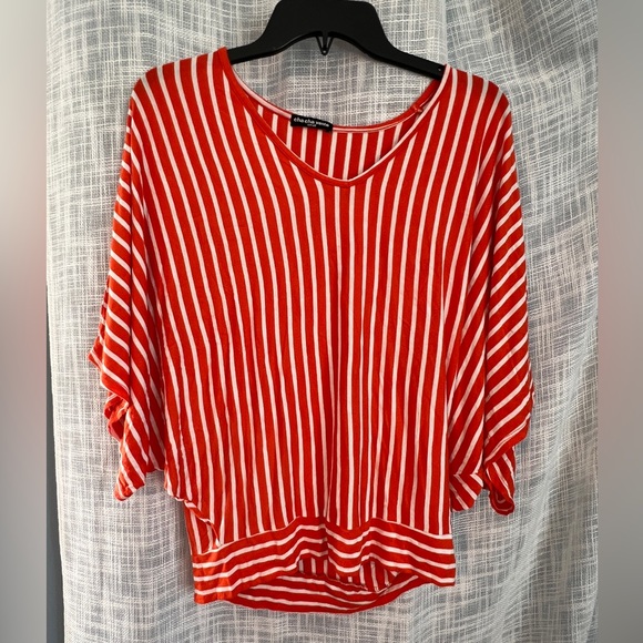 Orange/White Blouse - Picture 1 of 2